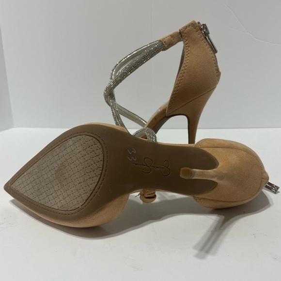 Jessica Simpson Tan and Silver Stiletto Heels - Picture 6 of 6